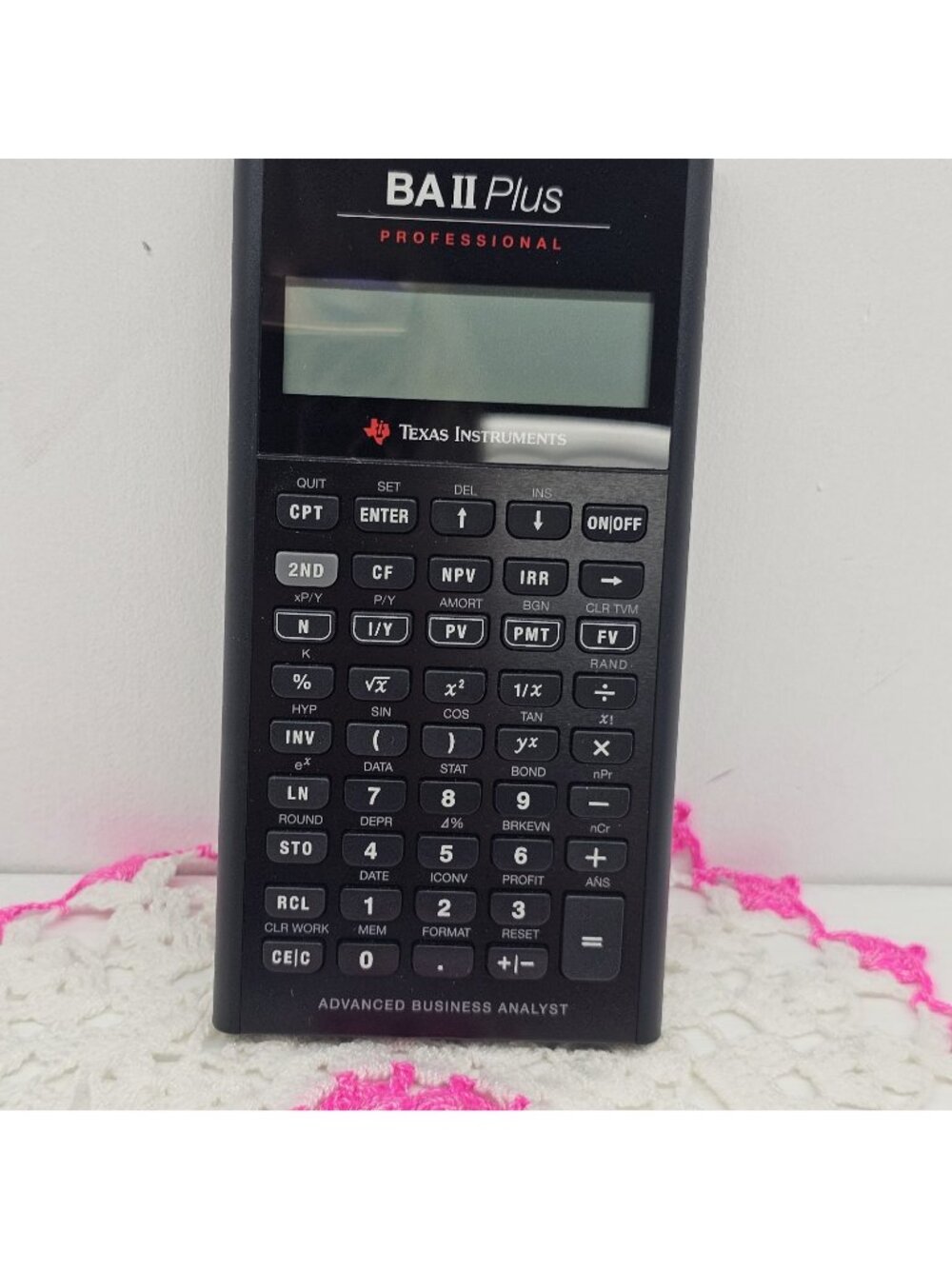 Texas Instruments BA II Plus Advanced Business Analyst Calculator Tested Works